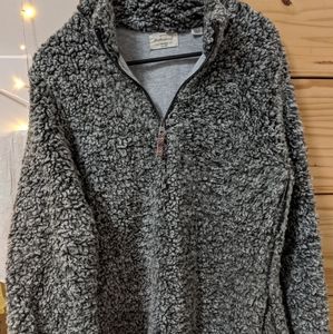 Sherpa style half zip sweatshirt